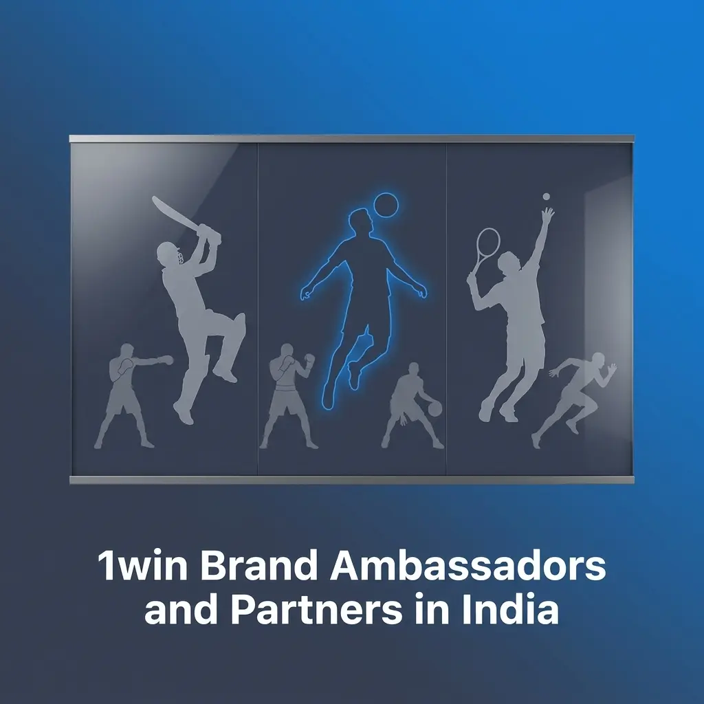 1win brand ambassadors in India: Hardik Pandya, Rohit Sharma, and KL Rahul representing the platform