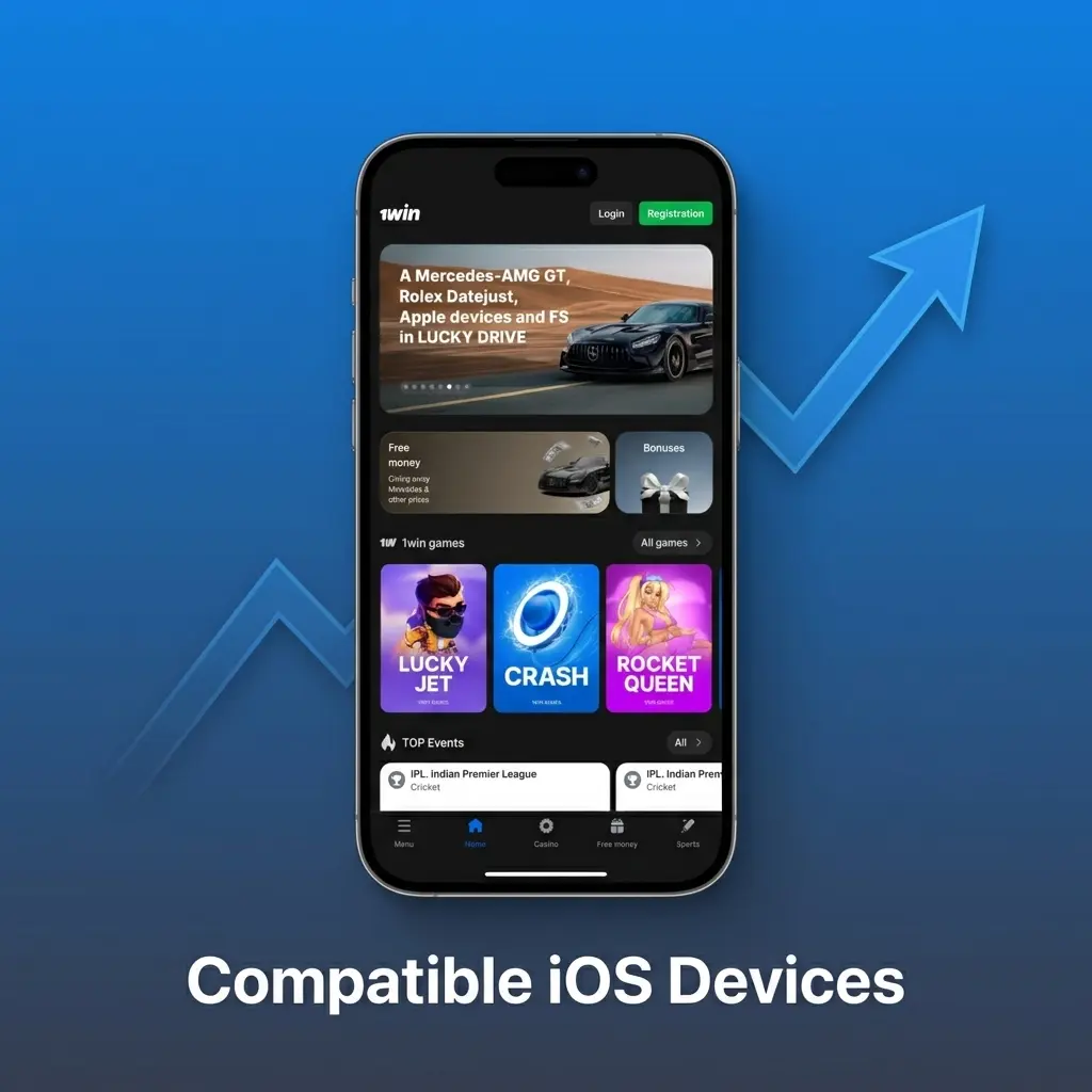 List of compatible iOS devices for 1win app including iPhone X through 17 series and iPad Air and Pro models