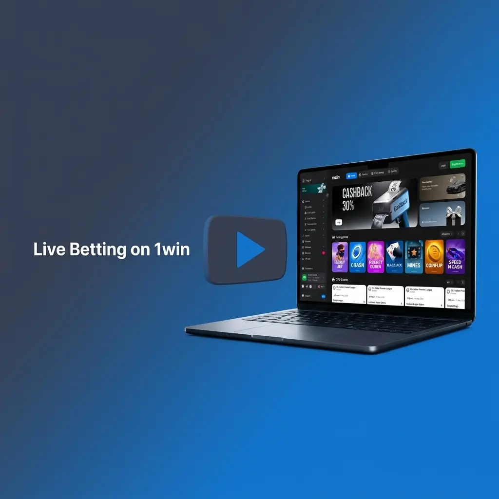 1win live betting interface showing real-time odds, live statistics, and in-play markets for cricket, football, and other sports