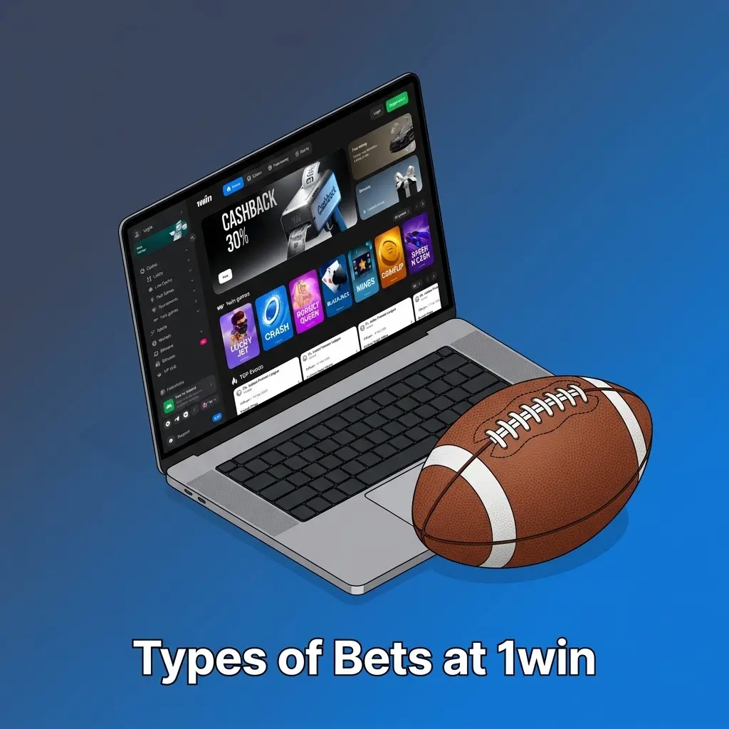 1win bet types including Single, Accumulator, System, Chain, and Anticorridor explained for casual and experienced bettors